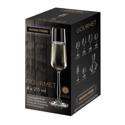 Maison Forine 4-Piece Champagne Crystal Glass Set -235 Ml 