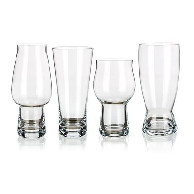 Maison Forine 4-Piece Beer Crystal Glass Set -630,580,520,540 Ml 