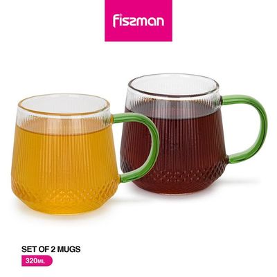 Fissman 2-Piece Cup Set 320ml (Heat Resistant Glass)