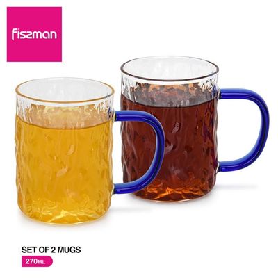 Fissman 2-Piece Cup Set 270ml (Heat Resistant Glass)