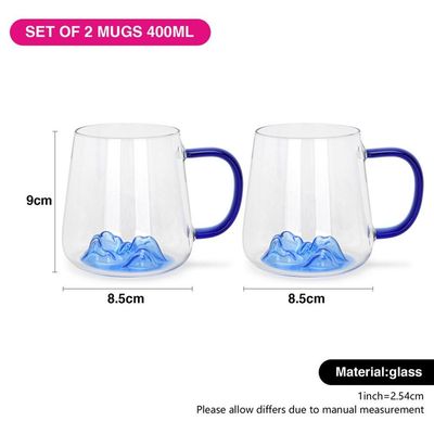 Fissman 2-Piece Cup Set 400ml (Heat Resistant Glass)