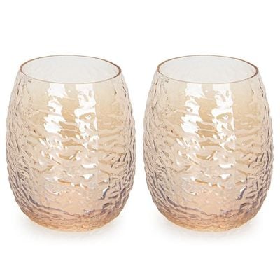 Fissman 2-Piece Tumbler Glass Set 360ml (Solid Glass)