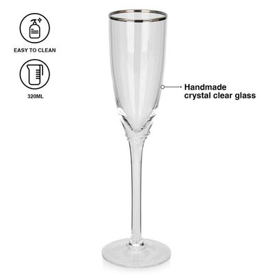 Fissman 2- Piece Champaign Glasses Set 320ml (Glass)