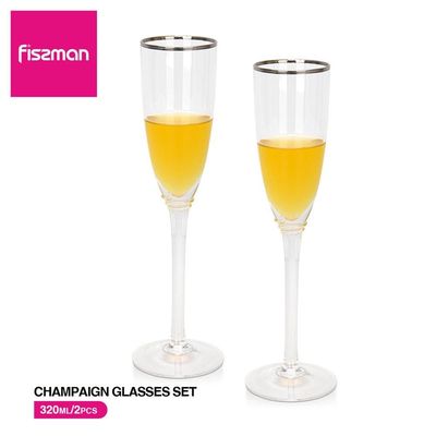 Fissman 2- Piece Champaign Glasses Set 320ml (Glass)