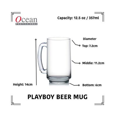 Ocean 6-Piece Playboy Beer Mug Set 357Ml