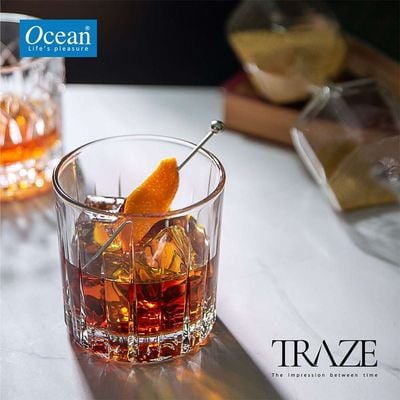 Ocean 6-Piece Trazes Present (Pre) Doouble Rock Glass Set 350Ml