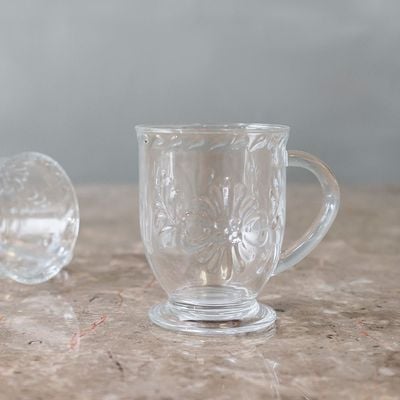 Mysteva 2-Piece Glass Coffee Mugs Set ,450Ml