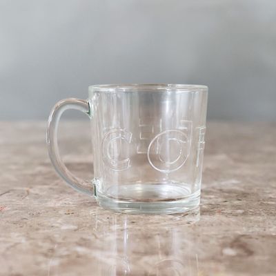 Mysteva 4-Piece Glass Coffee Mugs Set ,340Ml