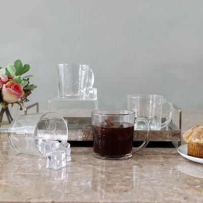 Mysteva 4-Piece Glass Coffee Mugs Set ,340Ml