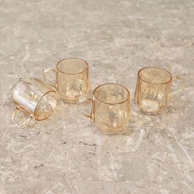Mysteva 4-Piece Glass Mugs Set, 340Ml