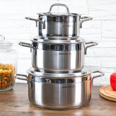 Korkmaz Alfa 9-Pc Stainless Steel Cookware Set