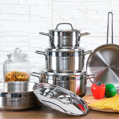 Korkmaz Alfa 9-Pc Stainless Steel Cookware Set