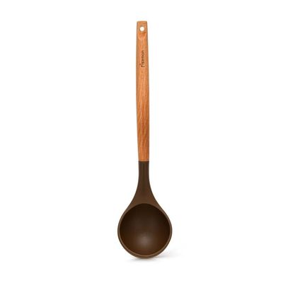 Chefs-Tool Soup Ladle W/ Wooden Handle Choc Brown - KW-2170