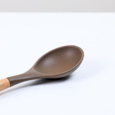 Chefs-Tool Solid Ladle W/ Wooden Handle Choc Brown - KW-2171