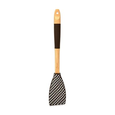 Chefs-Tool Baking Turner W/ Wooden Handle Choc Brown - SE-764