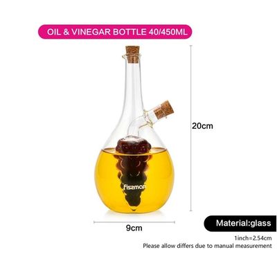 Fissman Oil & Vinegar Bottle 40/450ml 2-In-1 (Borosilicate Glass)