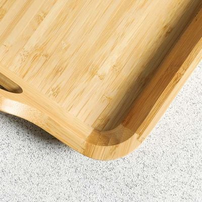 Loretta Bamboo Rectangle Serving Tray Beige 40X30X5CM