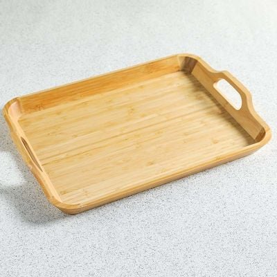 Loretta Bamboo Rectangle Serving Tray Beige 40X30X5CM