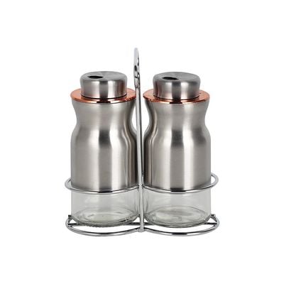 Adrian Set of 2 Spice Jar Silver 2x100ml