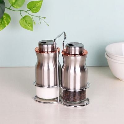 Adrian Set of 2 Spice Jar Silver 2x100ml