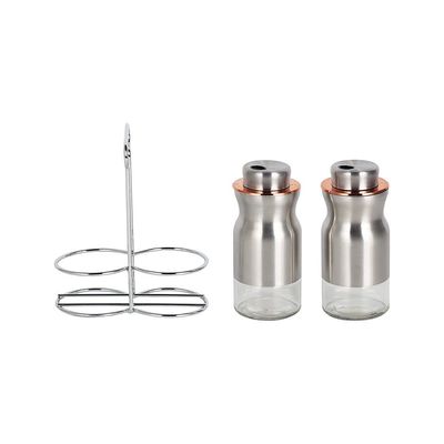 Adrian Set of 2 Spice Jar Silver 2x100ml