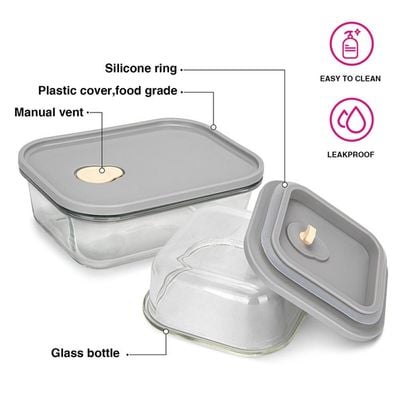 Fisshman Set Of 2 Containers 450 Ml, 580 ML