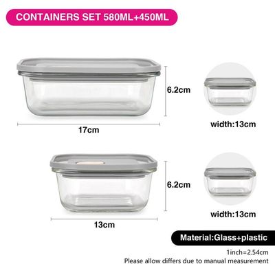 Fisshman Set Of 2 Containers 450 Ml, 580 ML