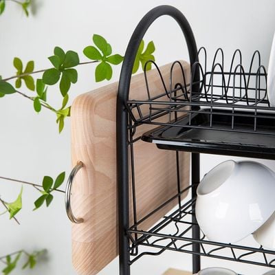 Atticus 3-Tier Iron Dish Rack With Pp Cup