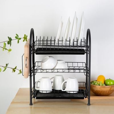 Atticus 3-Tier Iron Dish Rack With Pp Cup