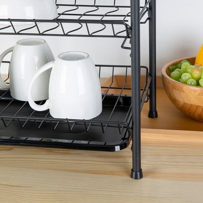 Atticus 3-Tier Iron Dish Rack With Pp Cup