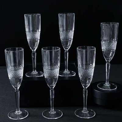 RCR Brillante 6-Piece Crystal Glass Goblet Set -18.5Cl