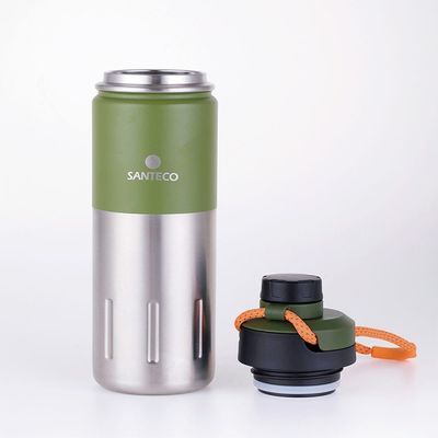 Santeco Double Wall Stainless Steel Vacuum Sports Bottle Moss Green 500 Ml