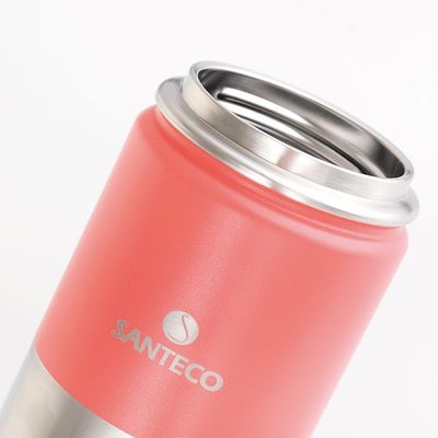 Santeco Double Wall Stainless Steel Vacuum Sports Bottle Red Ochre 500 Ml