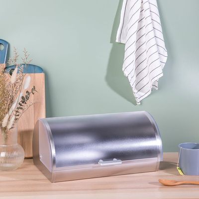 Aaron Stainless Steel Bread Box Silver