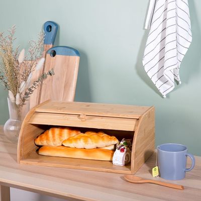 Aaron Bamboo Bread Box Natural