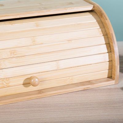 Aaron Bamboo Bread Box Natural