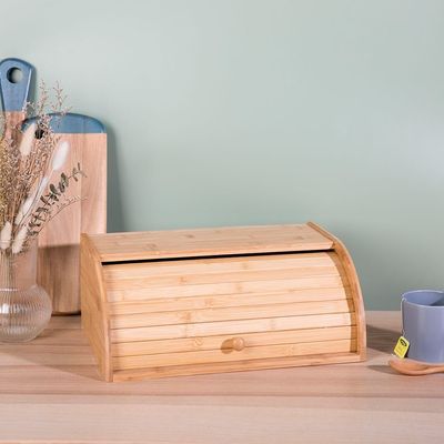 Aaron Bamboo Bread Box Natural