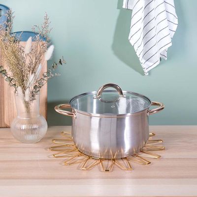 Jake Multi-Purpose Metal Trivet Rose Gold 25 Cm