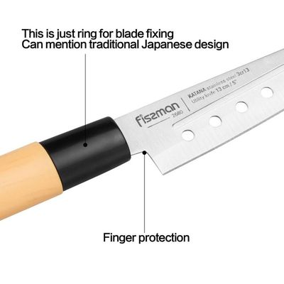 Katana 3-Piece Knife Set 8"Slicer/ 6.6"Santoku/ 5"Utility (3Cr13 Steel)