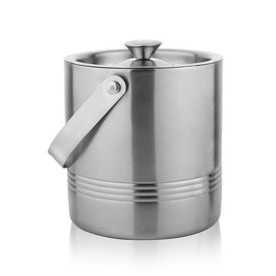 Kitchen Master Stainless Steel Ice Bucket With Tong 1.5 Ltr