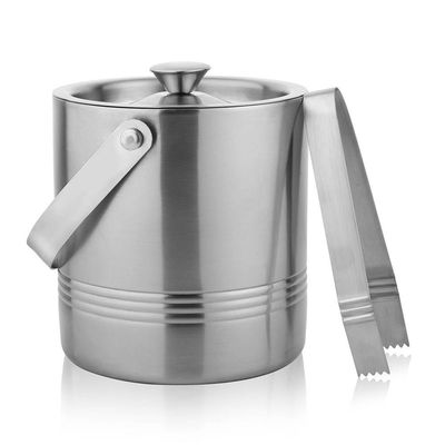 Kitchen Master Stainless Steel Ice Bucket With Tong 1.5 Ltr