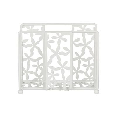  Atticus Napkin Holder Iron Sheet With Powder Coating White 15.5 X 8 X 12.5 HCM 