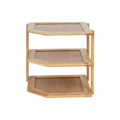  Loretta Bamboo 3-Tier Corner Shelf Natural 26 X 24.5 X 24 HCM 