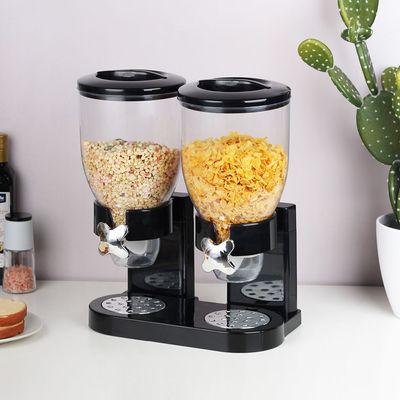  Adeena Two Cones Cereal Dispenser Black 7L 