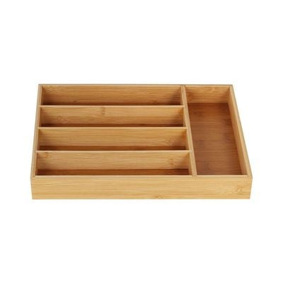Aaron Bamboo Cutlery Tray, 5 Section Nature 35.5 X 26.5 X 4.5Cm Fy23009