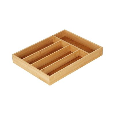 Aaron Bamboo Cutlery Tray, 5 Section Nature 35.5 X 26.5 X 4.5Cm Fy23009