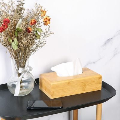 Aaron Bamboo Tissue Box Nature 25 X 13 X 8Cm Bb22002