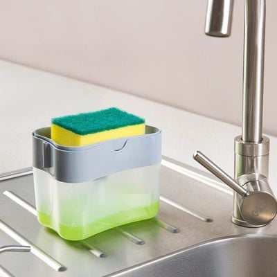 Danube Essential Soap Dispenser With Sponge 14 X 7 X 10.5 Cm Fy23048