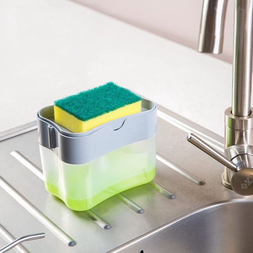 Danube Essential Soap Dispenser With Sponge 14 X 7 X 10.5 Cm Fy23048