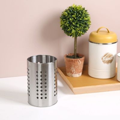 Danube Essential Utensils Holder, Stainless Steel Silver 12 X 12 X 18 Cm Fy23047